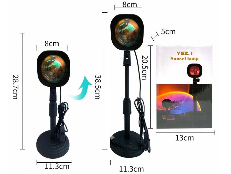 Sunset Rainbow Projection Lamp — Aesthetic Room Vibes