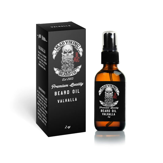 - Premium Beard Oil for All Lengths, All-Natural, Moisturizes Skin, Reduces Beard Itch, Helps Relieve Acne. for a Thicker Fuller Looking Beard. Made in the USA - 2Oz (VALHALLA)