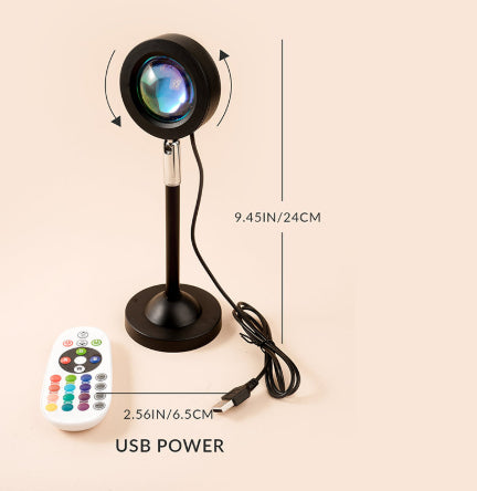 Sunset Rainbow Projection Lamp — Aesthetic Room Vibes