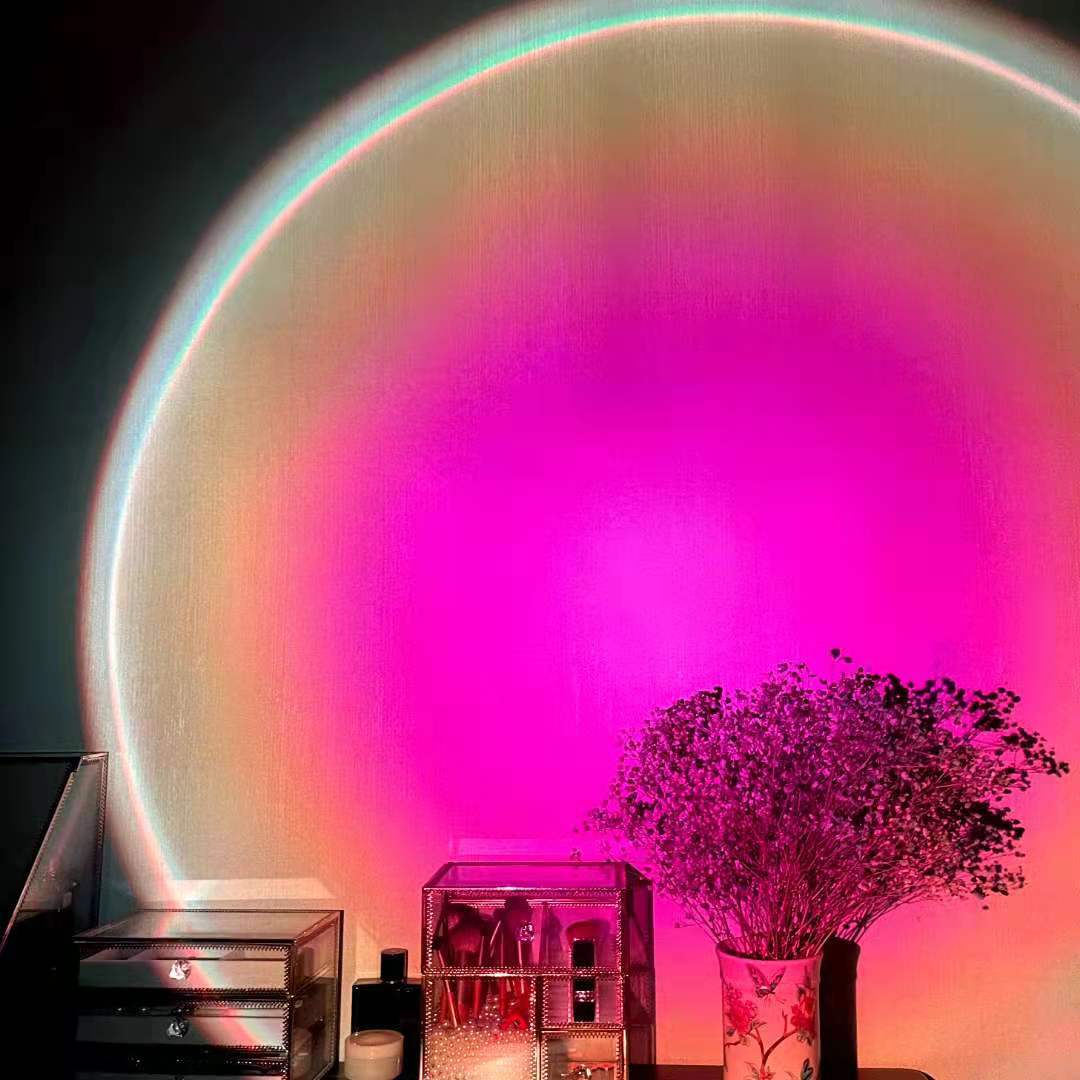 Sunset Rainbow Projection Lamp — Aesthetic Room Vibes